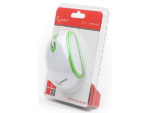 MYSZ GEMBIRD OPTYCZNA 1-SCROLL GREEN/WHITE(USB)(MUS-105-G)